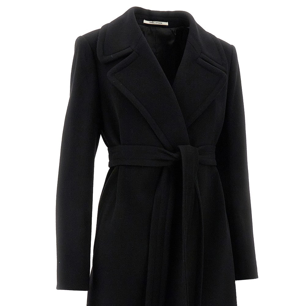 Wool and cashmere long coat with belt TAGLIATORE RBoutique