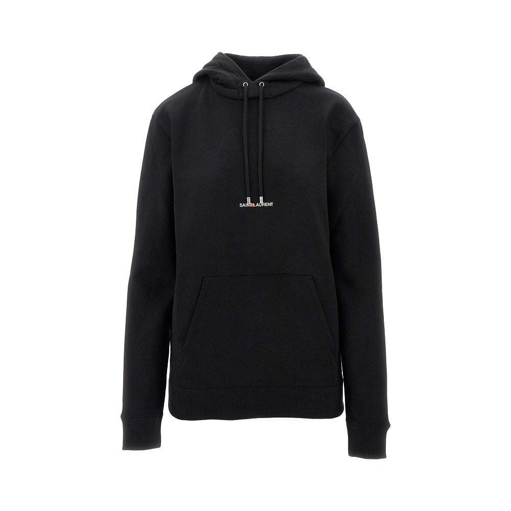 Saint laurent logo print hoodie sale