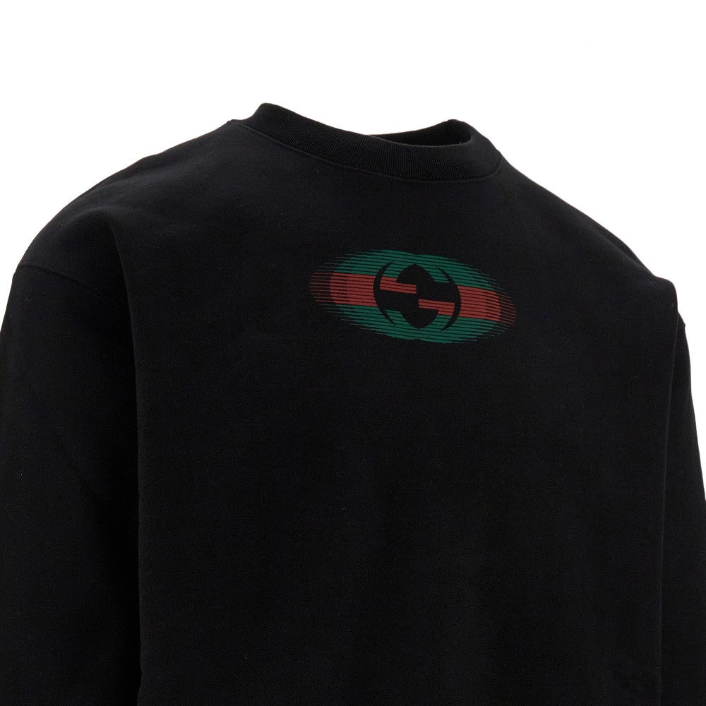 Logo prints crewneck sweatshirt GUCCI RBoutique