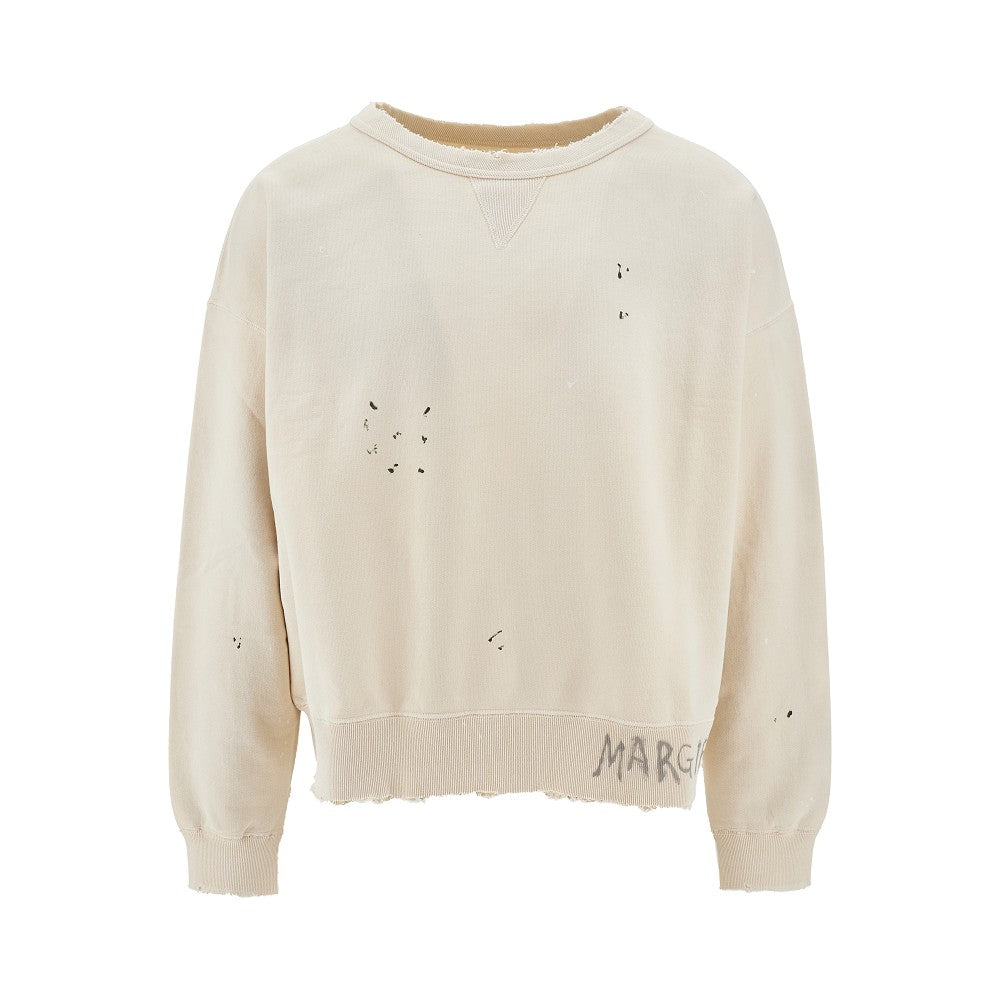 Maison margiela logo sweatshirt hotsell