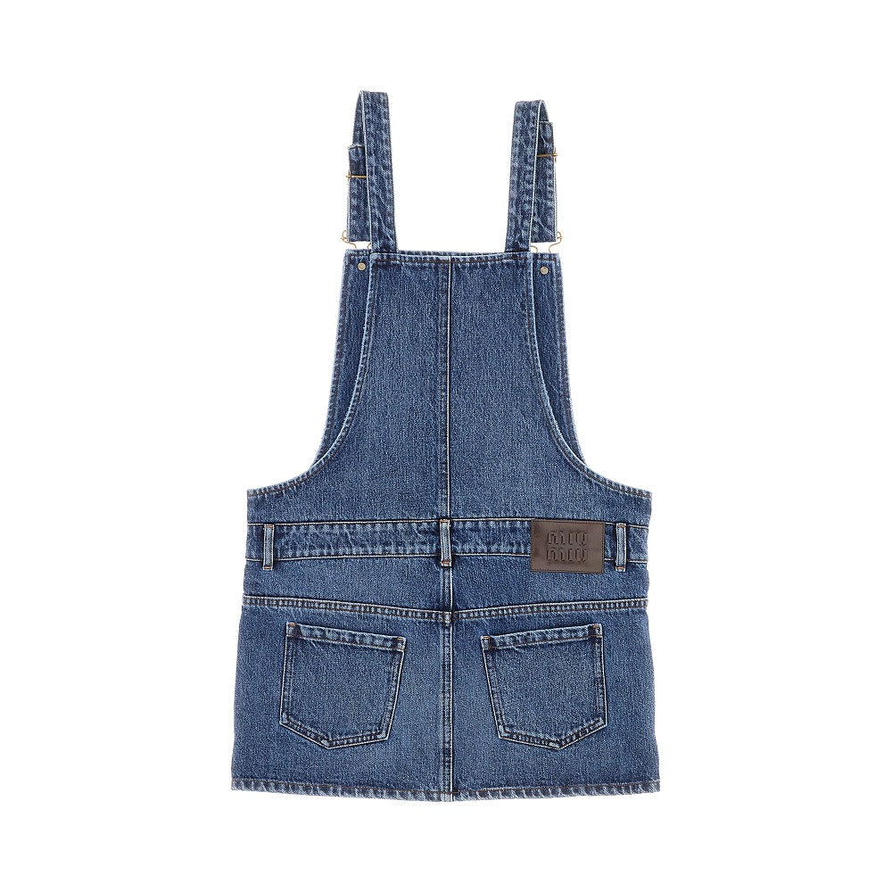 Denim dungarees mini dress