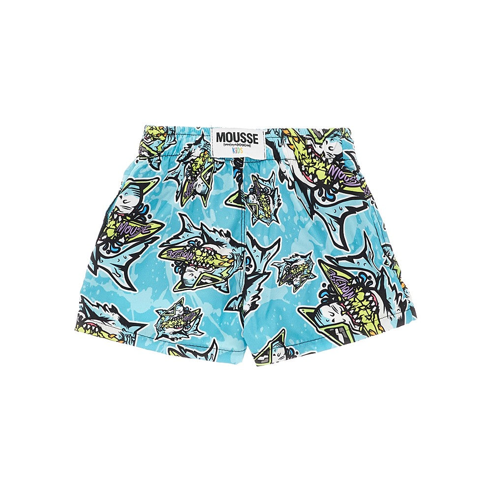 Lifeshark print swim shorts