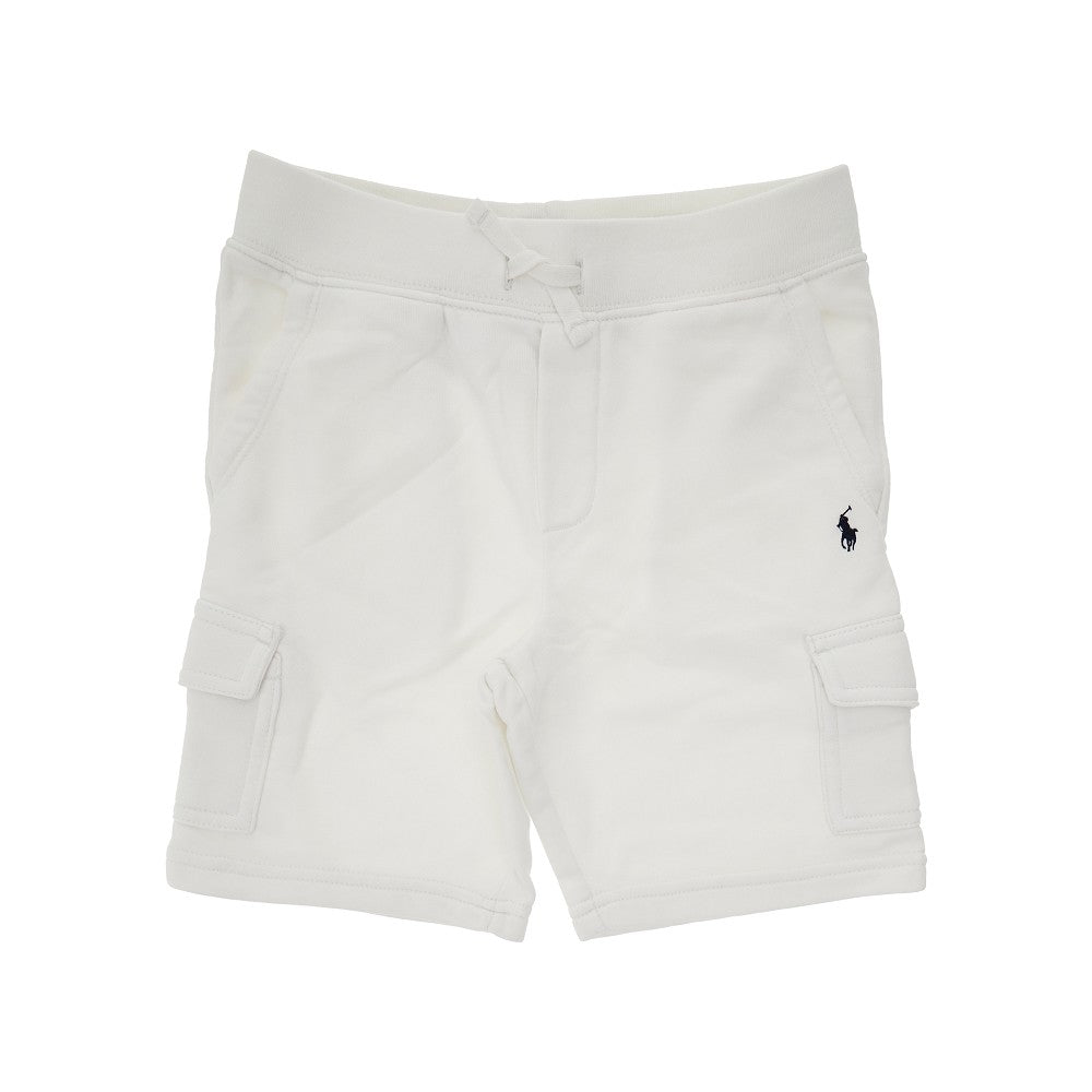 Cargo shorts with embroidered logo