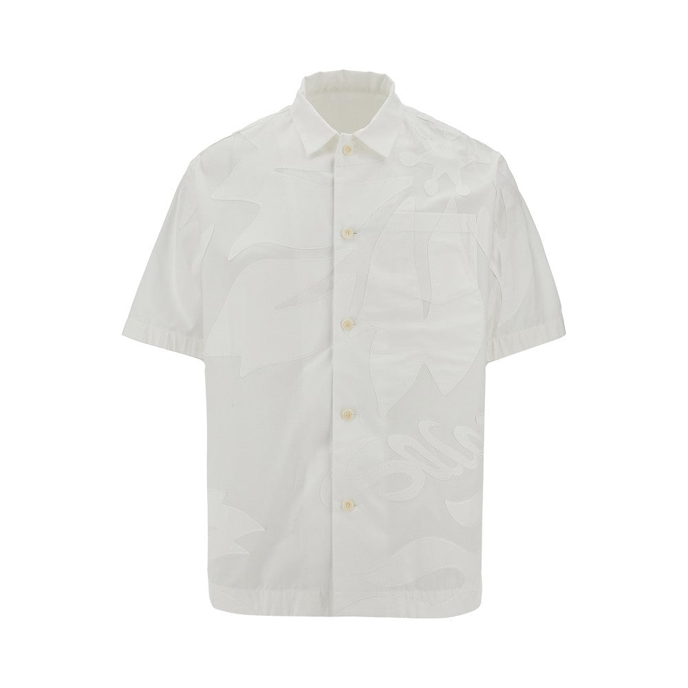 Poplin shirt with patch motif