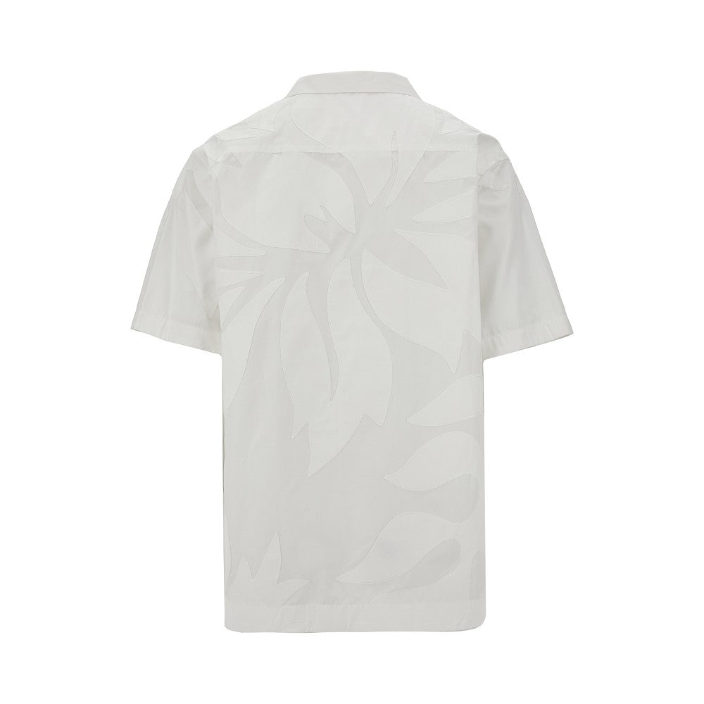 Poplin shirt with patch motif
