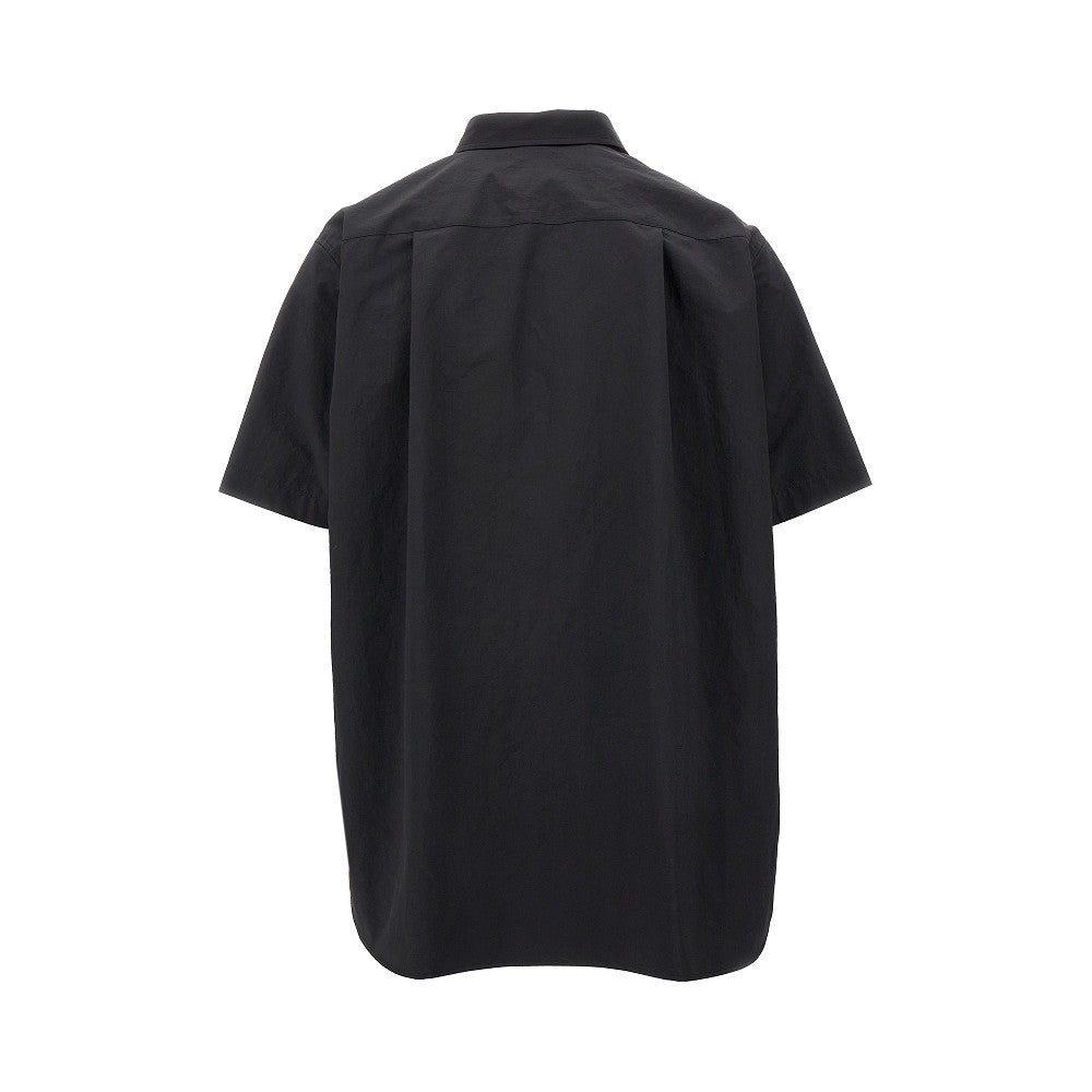 Techno poplin shirt with side zip details