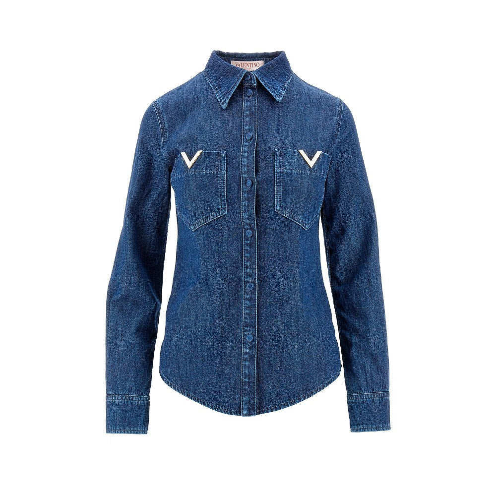 &#39;V Gold&#39; denim shirt