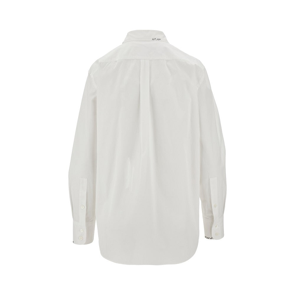 Poplin shirt with topstitched details