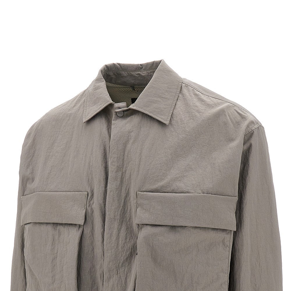 Tech-Crinkle Laminar shirt jacket