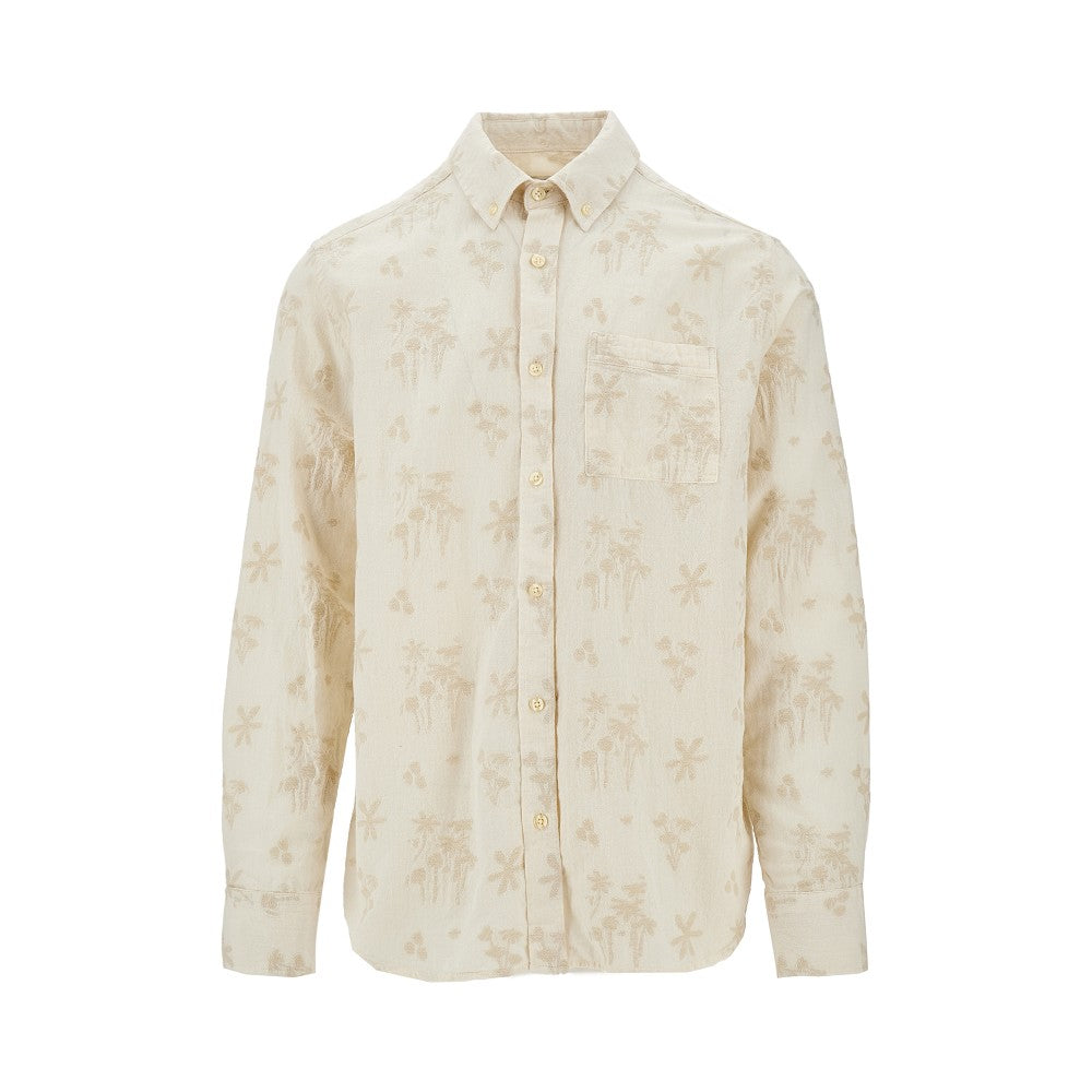 &#39;Hornet&#39; jacquard flower shirt