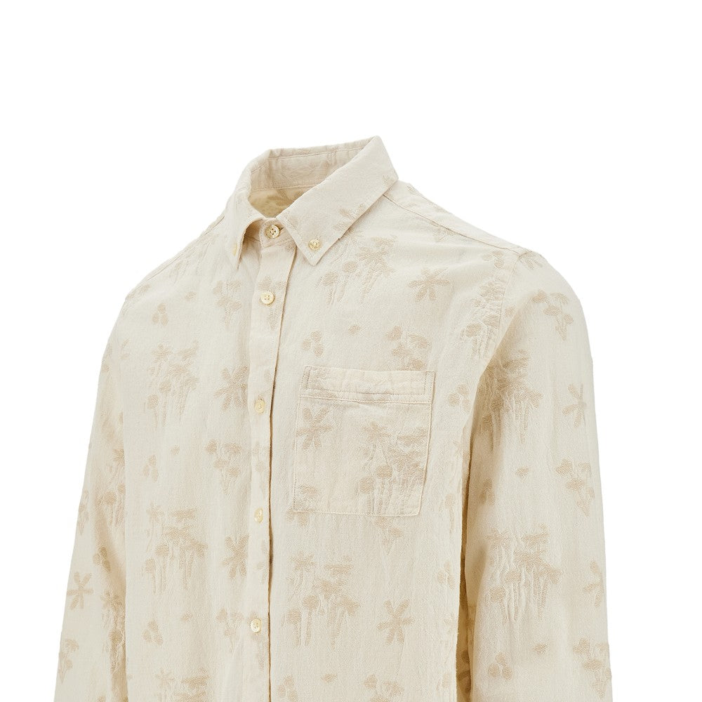 &#39;Hornet&#39; jacquard flower shirt