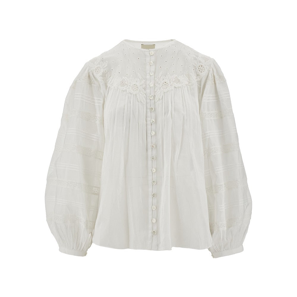 &#39;Gregoria&#39; cotton and silk blouse