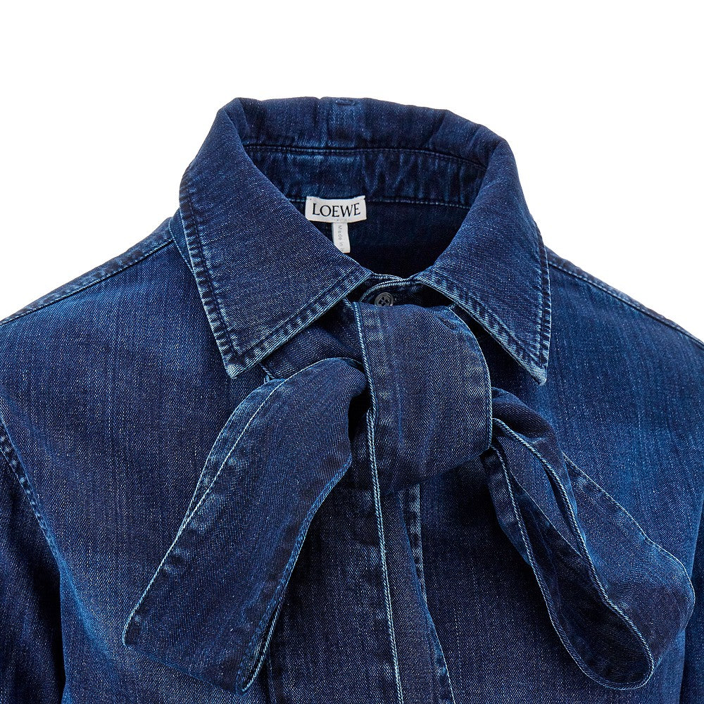 Camicia in denim con fiocco