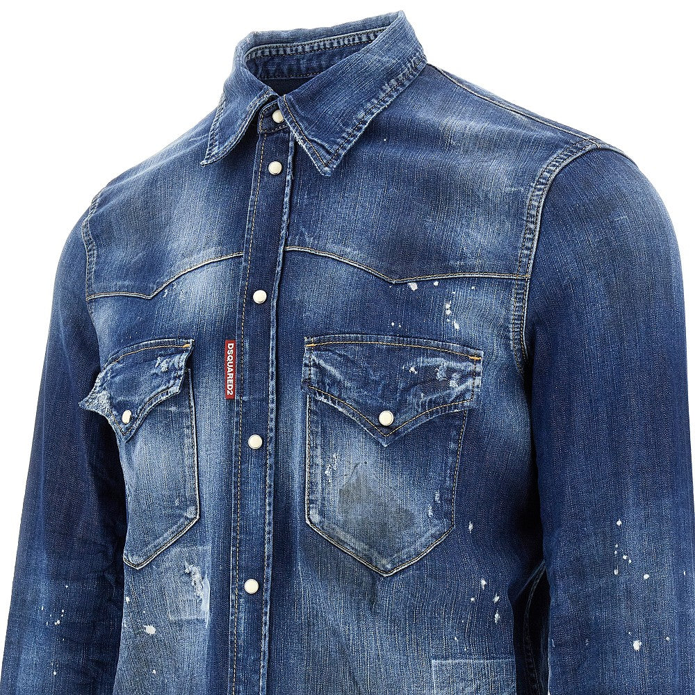 &#39;Fashion western&#39; denim shirt