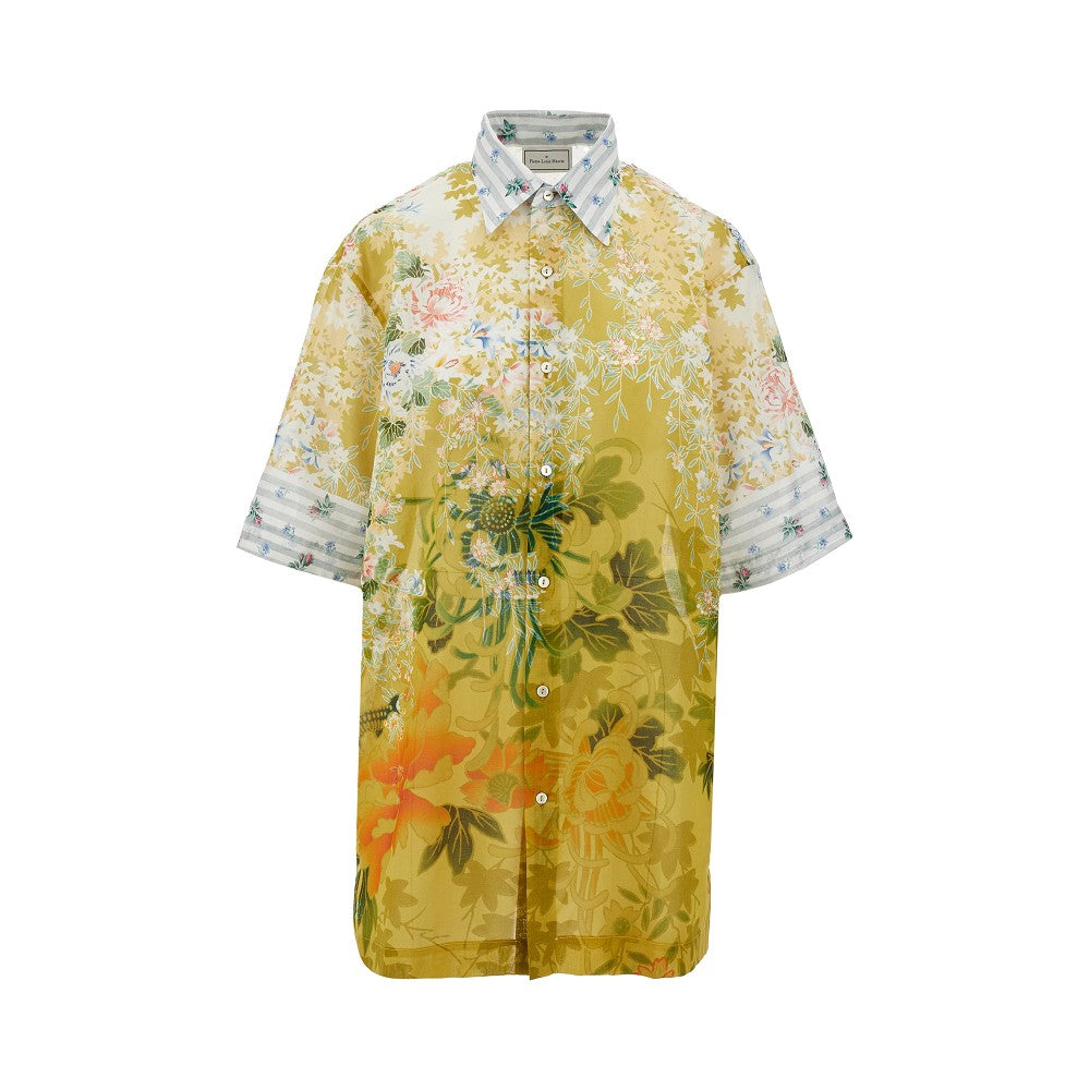 Floral print cotton shirt