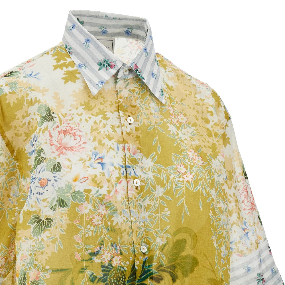 Floral print cotton shirt