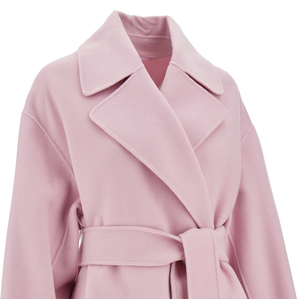 Virgin wool wrap coat