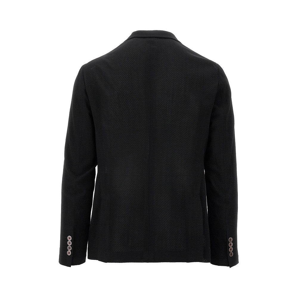 Jacquard wool double-breasted jacket