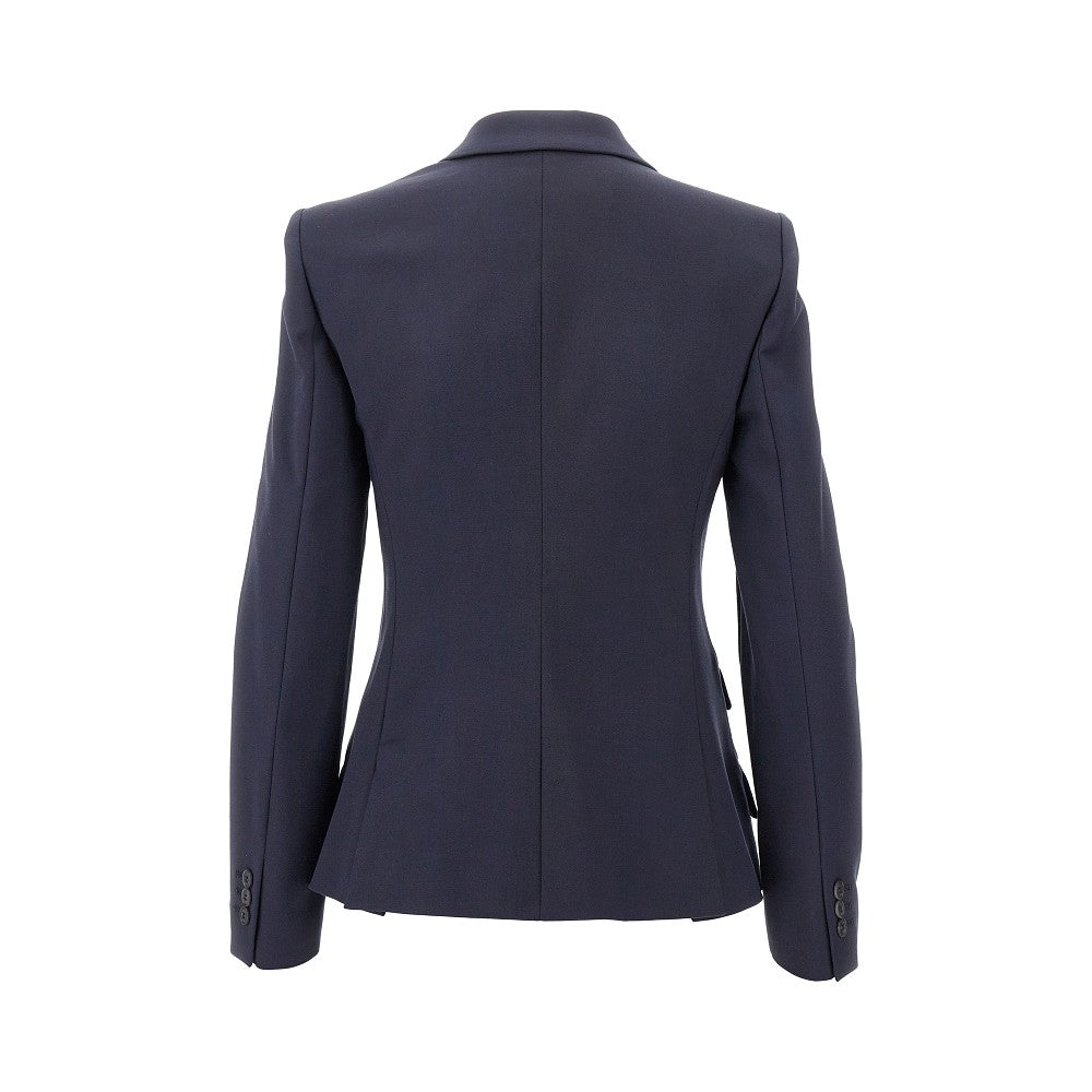 Stretch cotton-blend single-breasted jacket