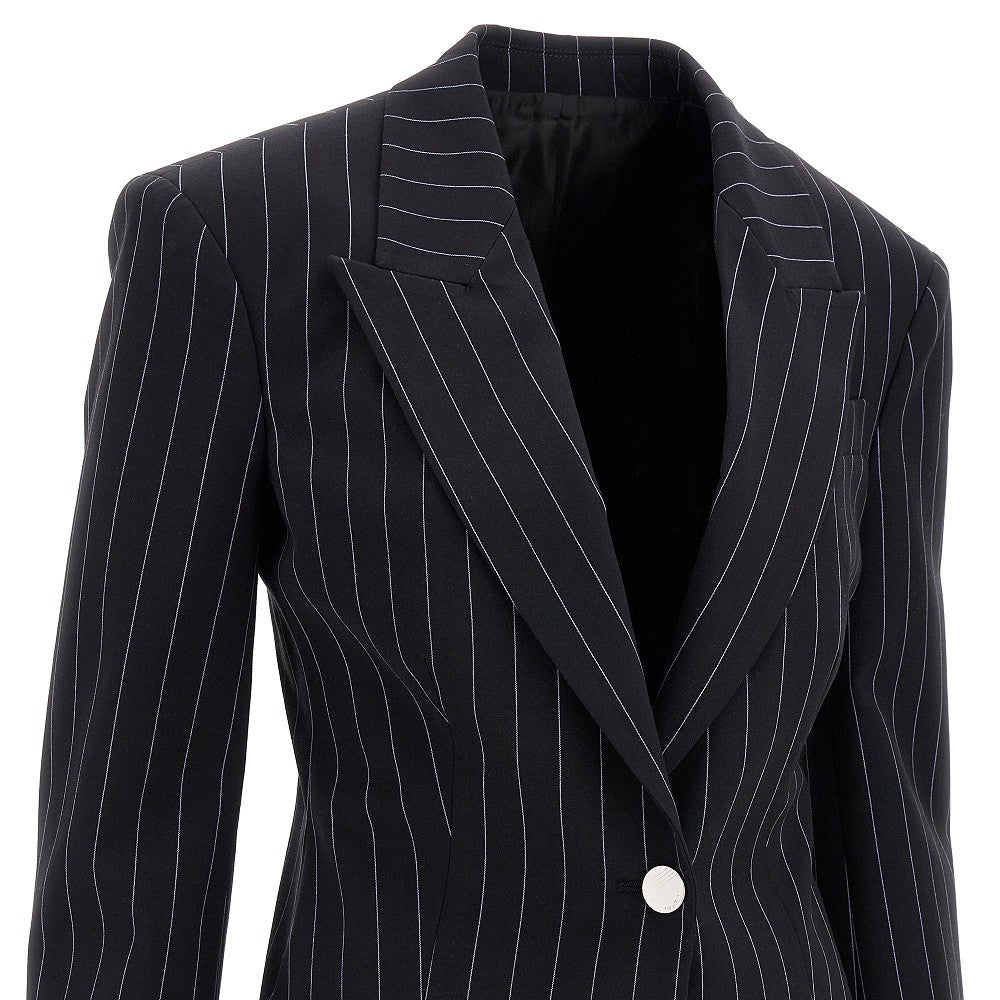 Blazer in misto lana gessata