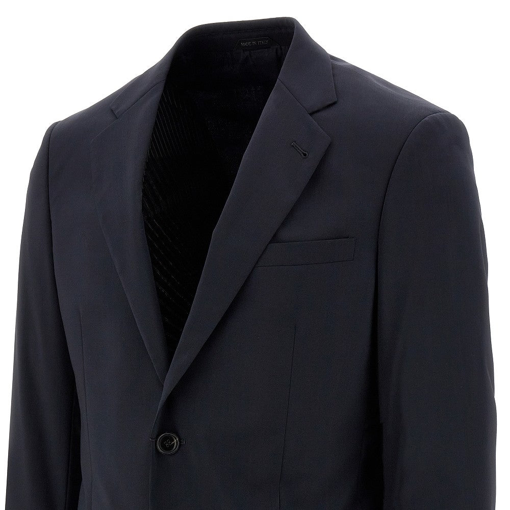 Virgin wool Soho line single-breasted jacket