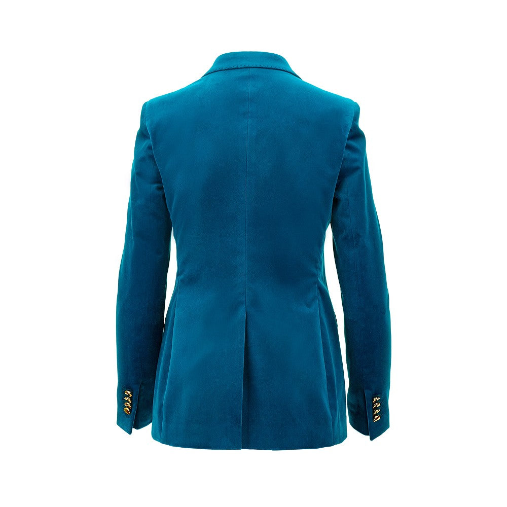 &#39;Parigi&#39; velvet double-breasted jacket