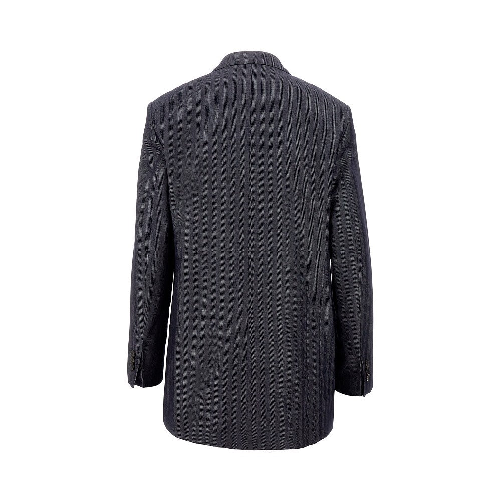 Wool-blend double-breasted jacket