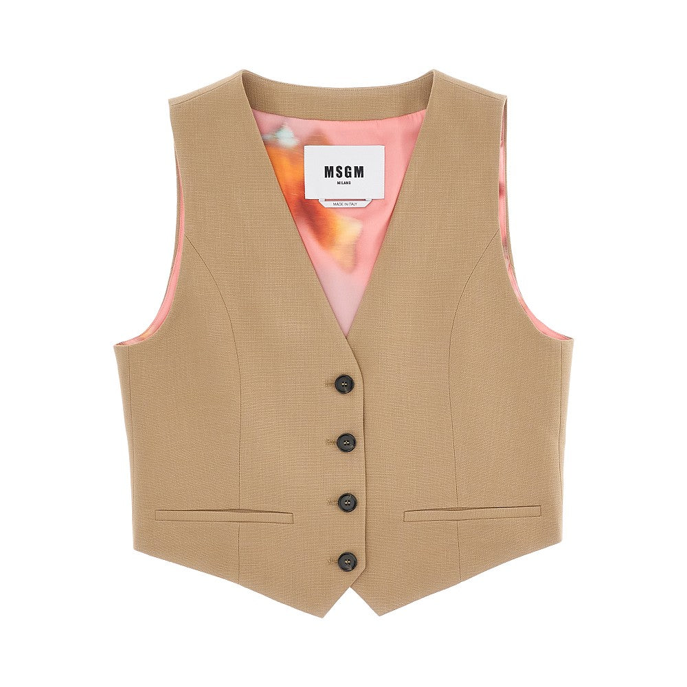 Canvas tailored vest