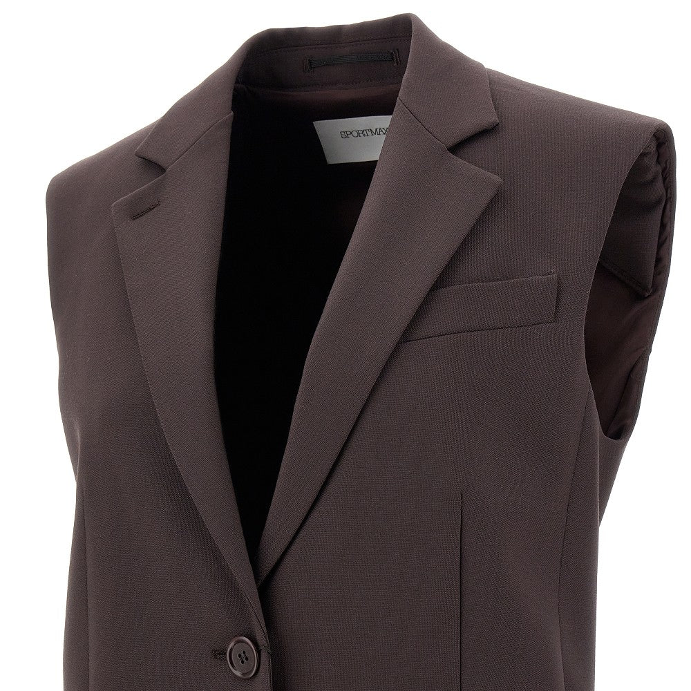 Sleeveless wool blazer