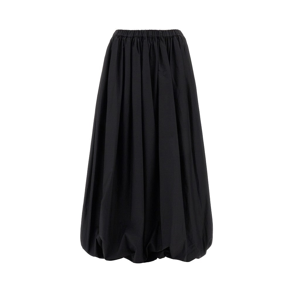 Poplin long balloon skirt