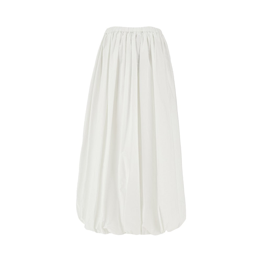 Poplin long balloon skirt