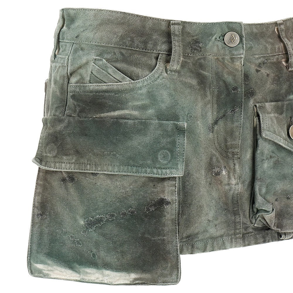 &#39;Fay&#39; stained denim mini skirt