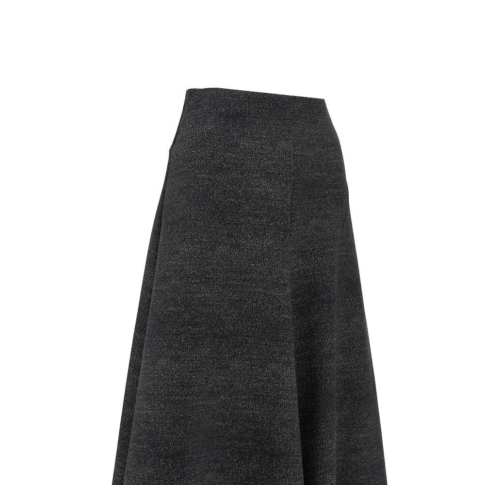 Tweed-effect scuba fabric midi skirt