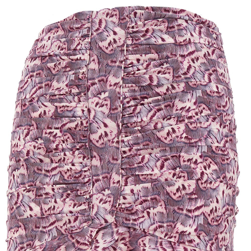 &#39;Milendi&#39; stretch silk mini skirt