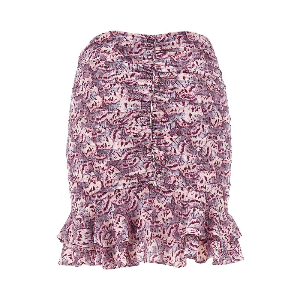 &#39;Milendi&#39; stretch silk mini skirt