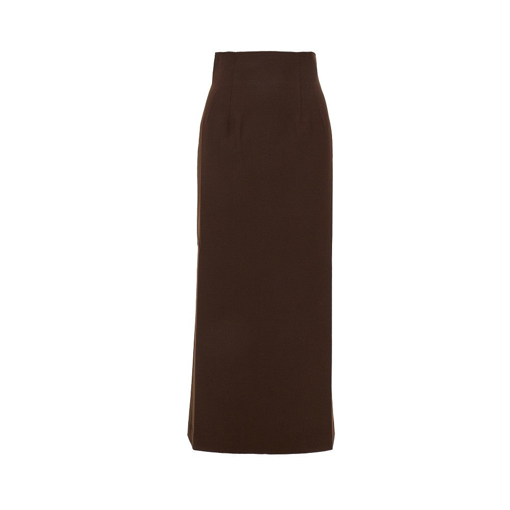 Stretch wool-blend &#39;Shelby&#39; long skirt