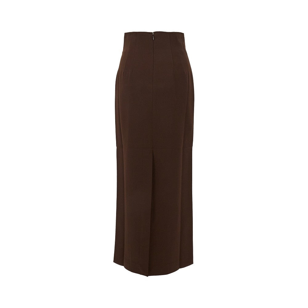 Stretch wool-blend &#39;Shelby&#39; long skirt