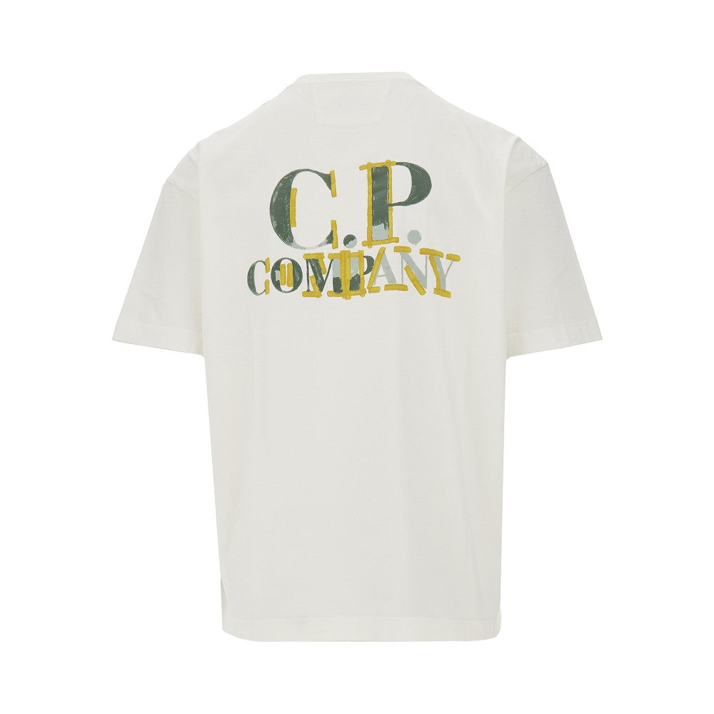 Painted-effect logo print T-shirt