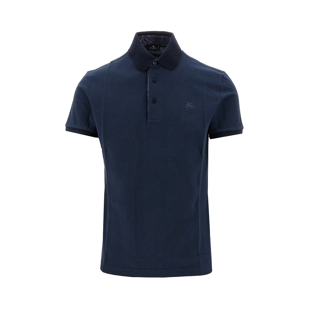 Piquet polo shirt with Pegaso embroidery