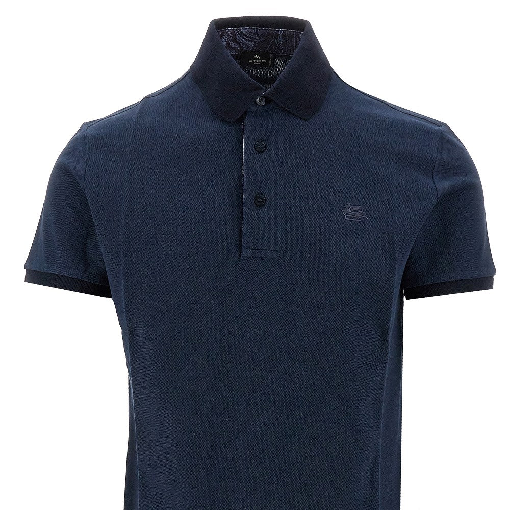 Piquet polo shirt with Pegaso embroidery