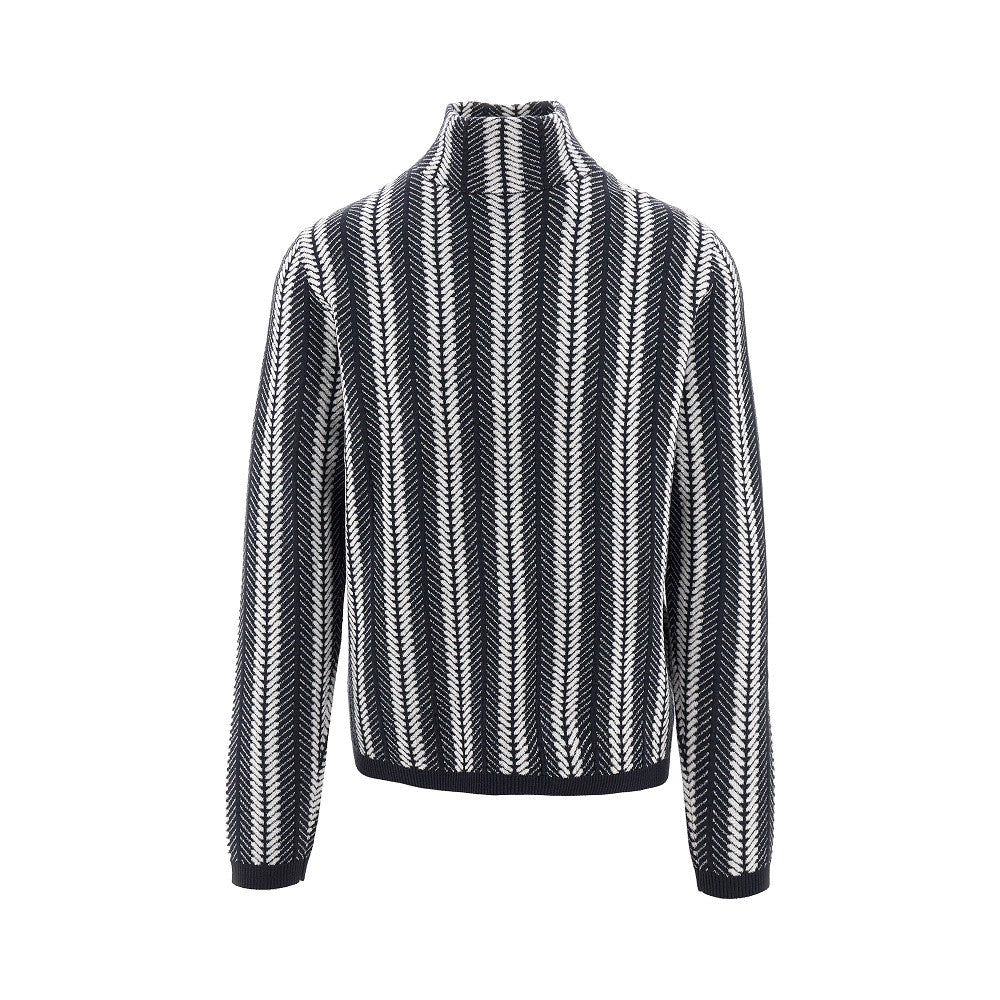 Jacquard wool blend sweater