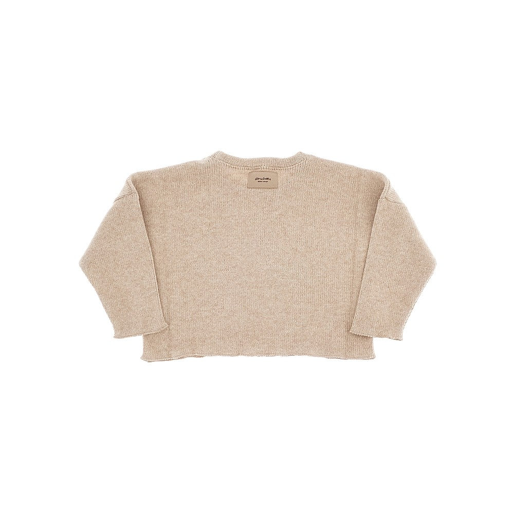 Wool-blend cropped sweater