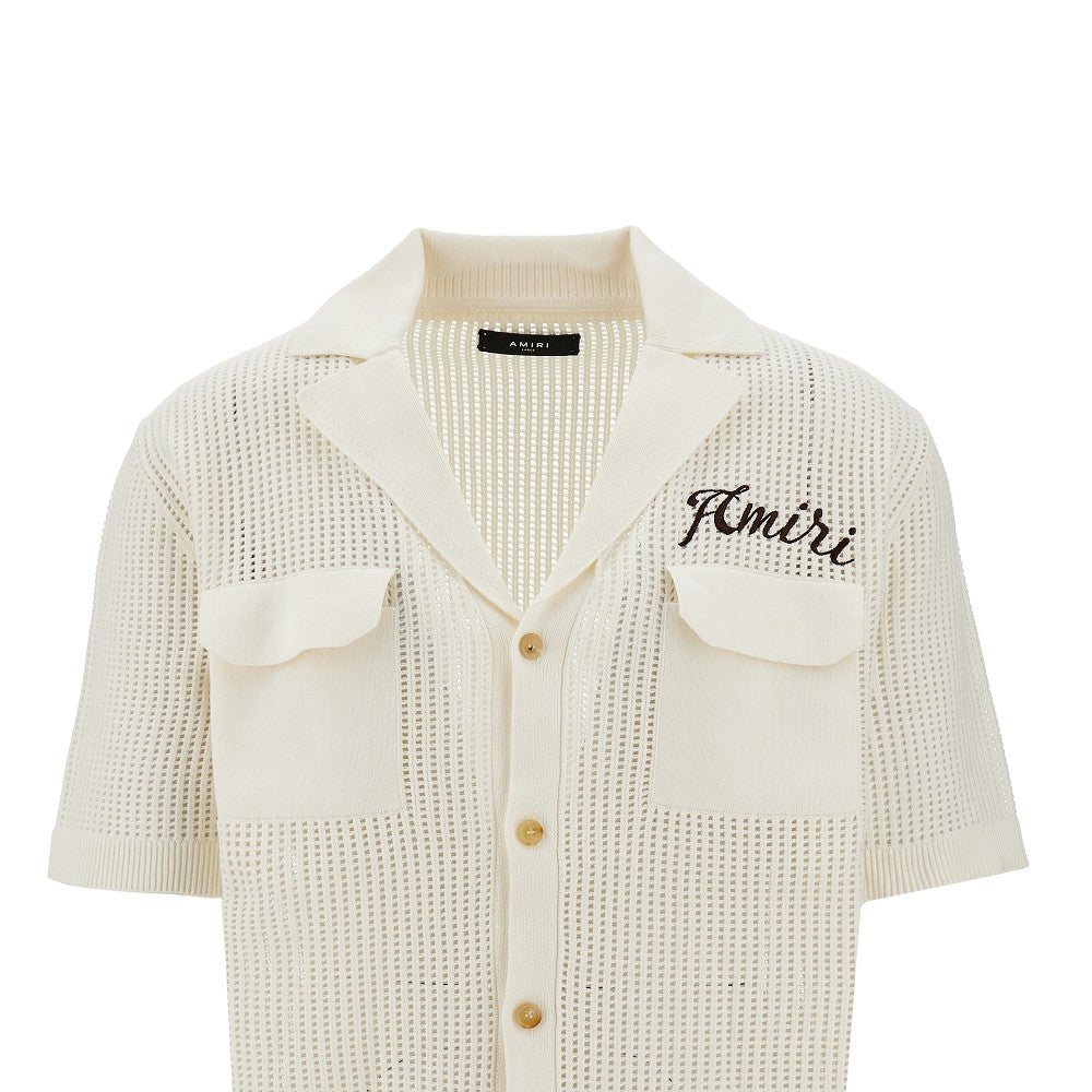 Net knitted bowling shirt