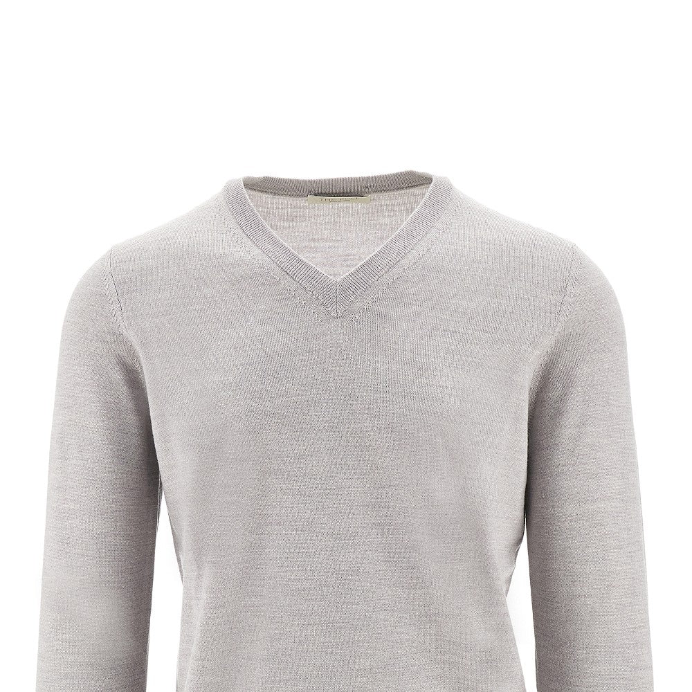 Merino wool V-neck sweater