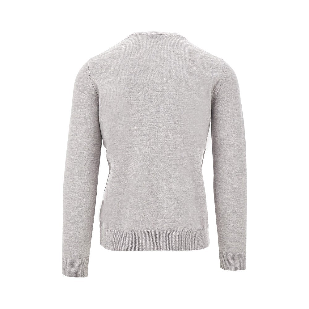 Merino wool V-neck sweater