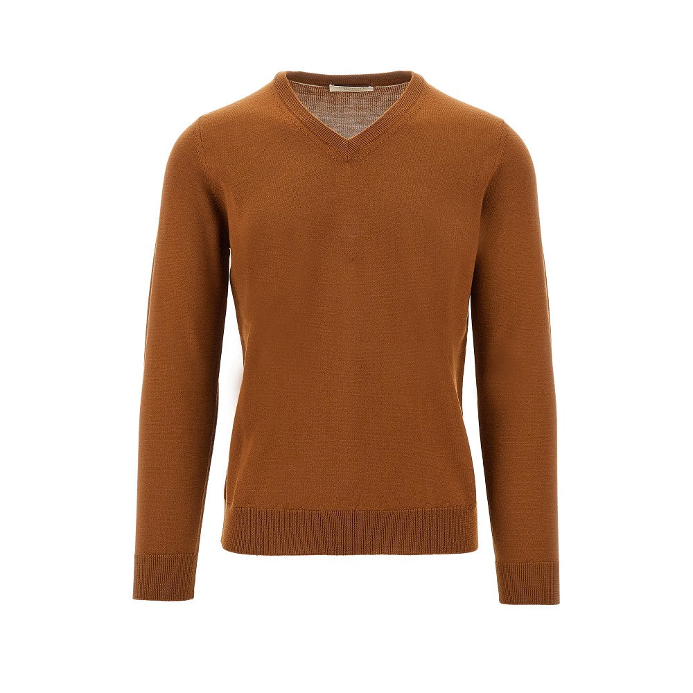 Merino wool V-neck sweater