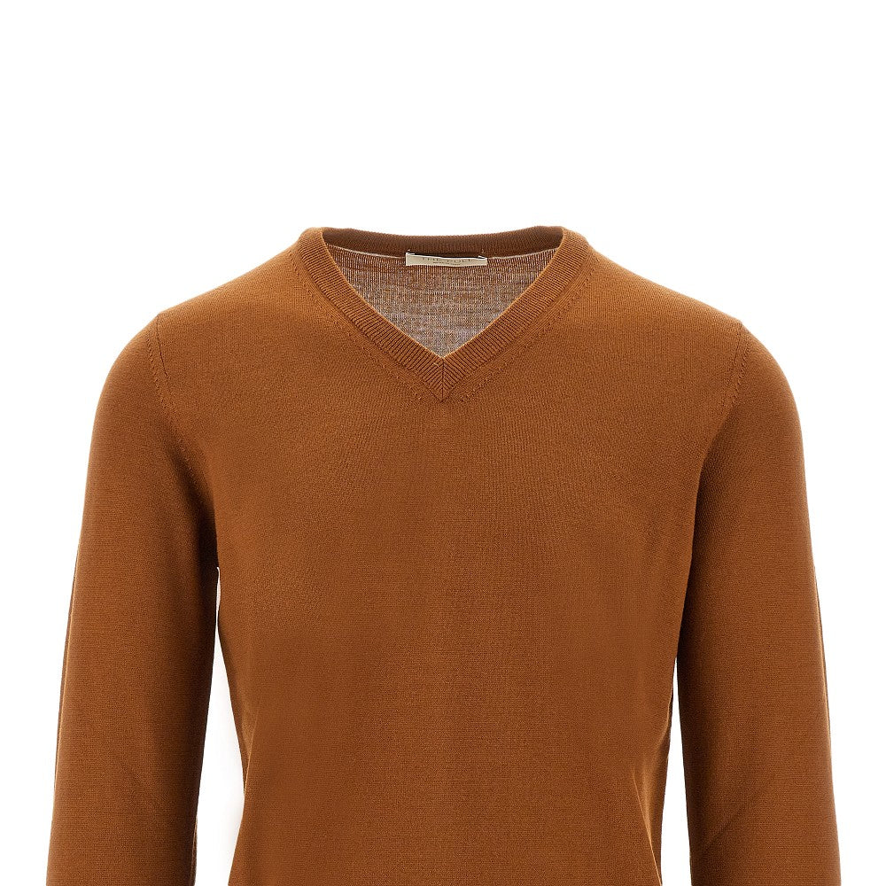 Merino wool V-neck sweater