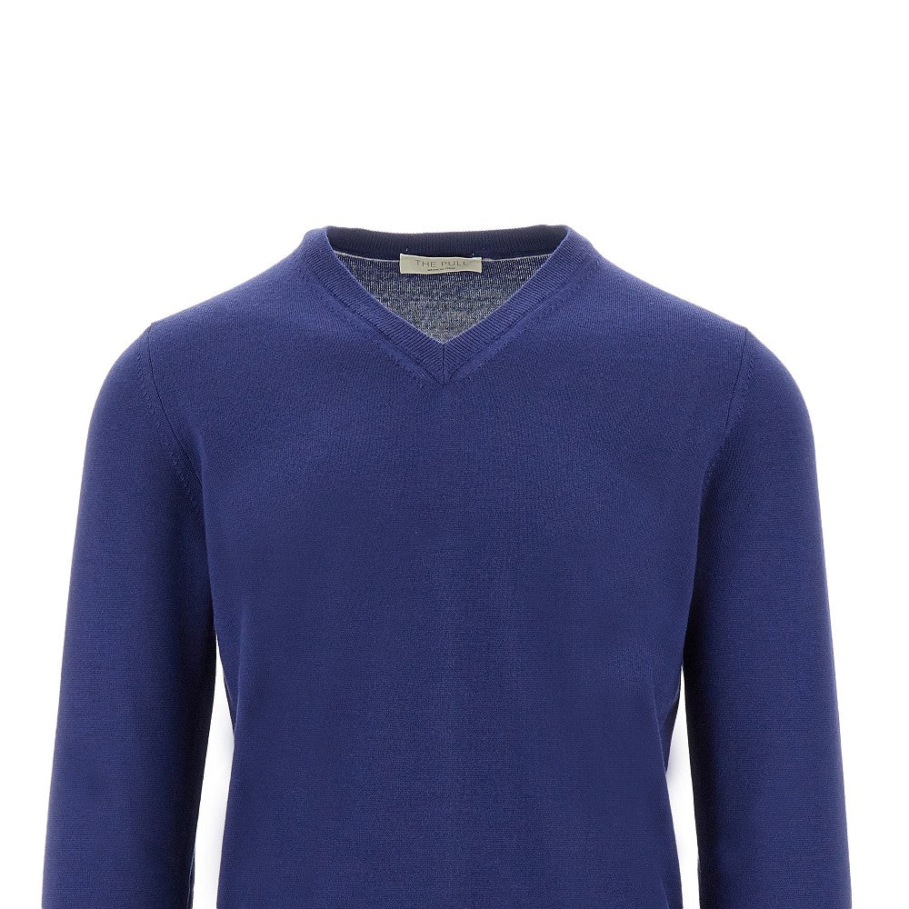 Merino wool V-neck sweater