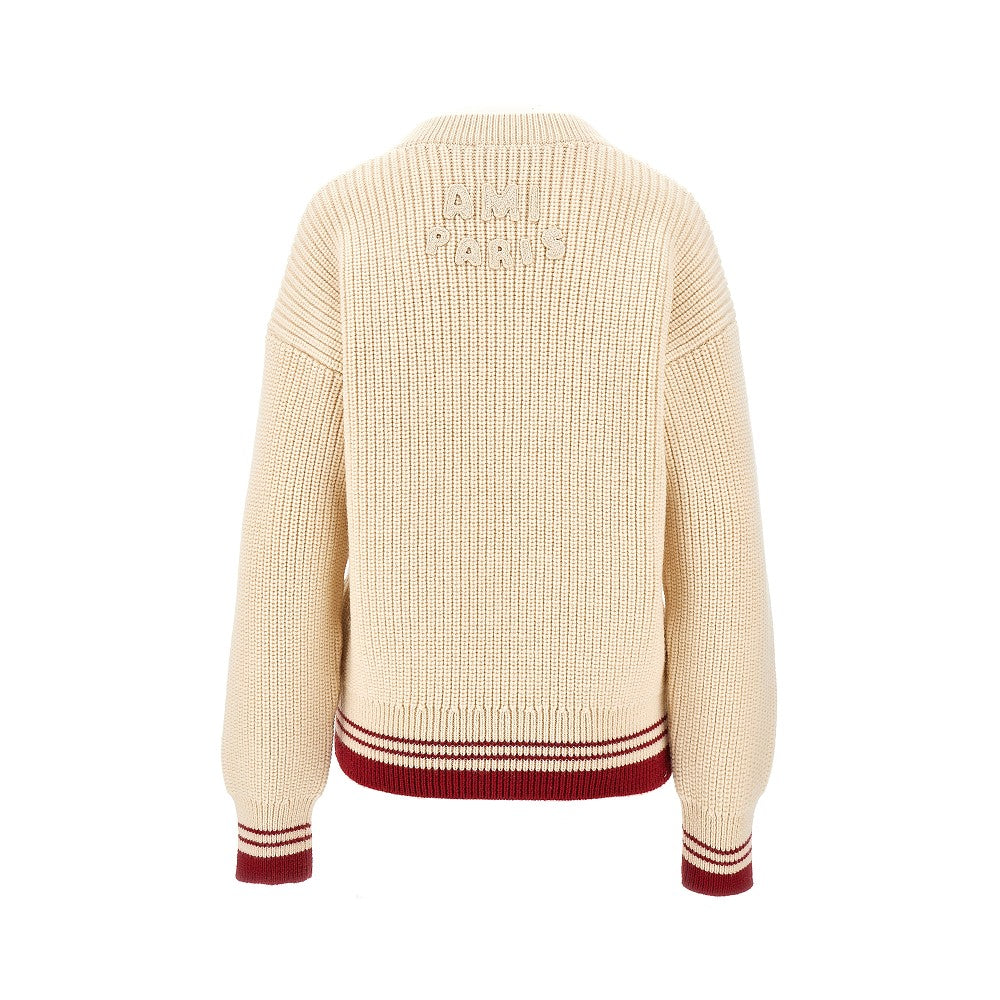 Ami de Coeur patch wool sweater