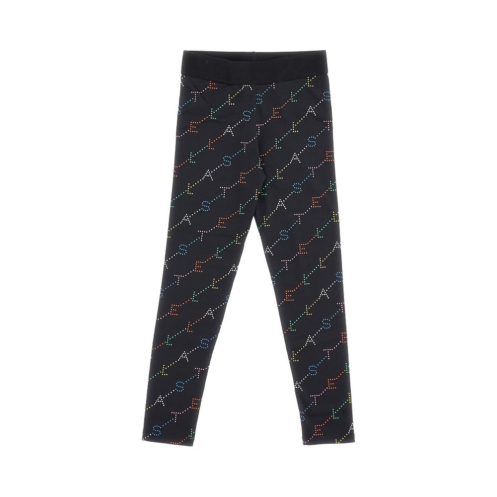 Leggings in tessuto riciclato con motivo logo